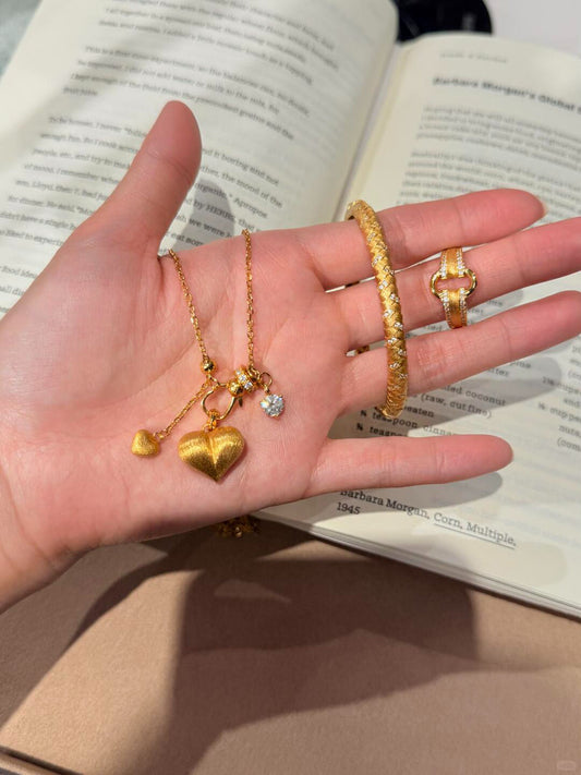 Golden Heart Layered Necklace